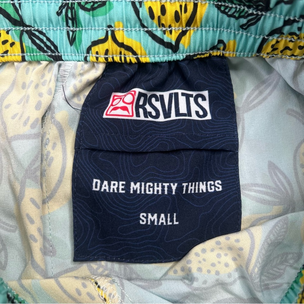 RSVLTS Hybrid Shorts Lemon Tropical Swim Trunks Men’s Size Small Unlined 7” - Picture 4 of 8
